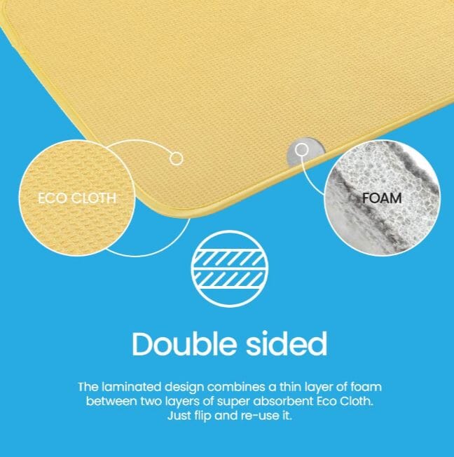 White Magic - Drying Mat - Grape Tea Towels The Cooks Kitchen 