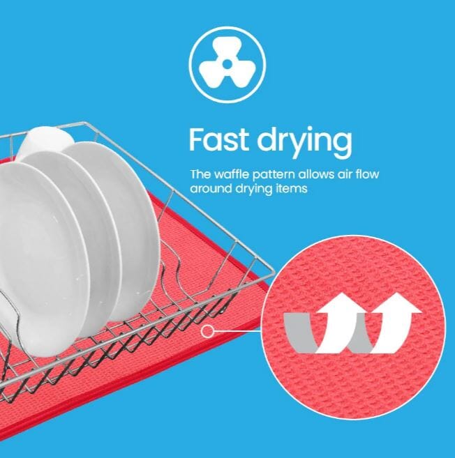 White Magic - Drying Mat - Grape Tea Towels The Cooks Kitchen 