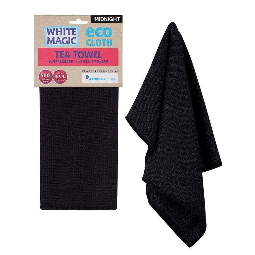 White Magic - Eco Cloth Tea Towel - Midnight Cleaning Equipment The Cooks Kitchen Mandurah 