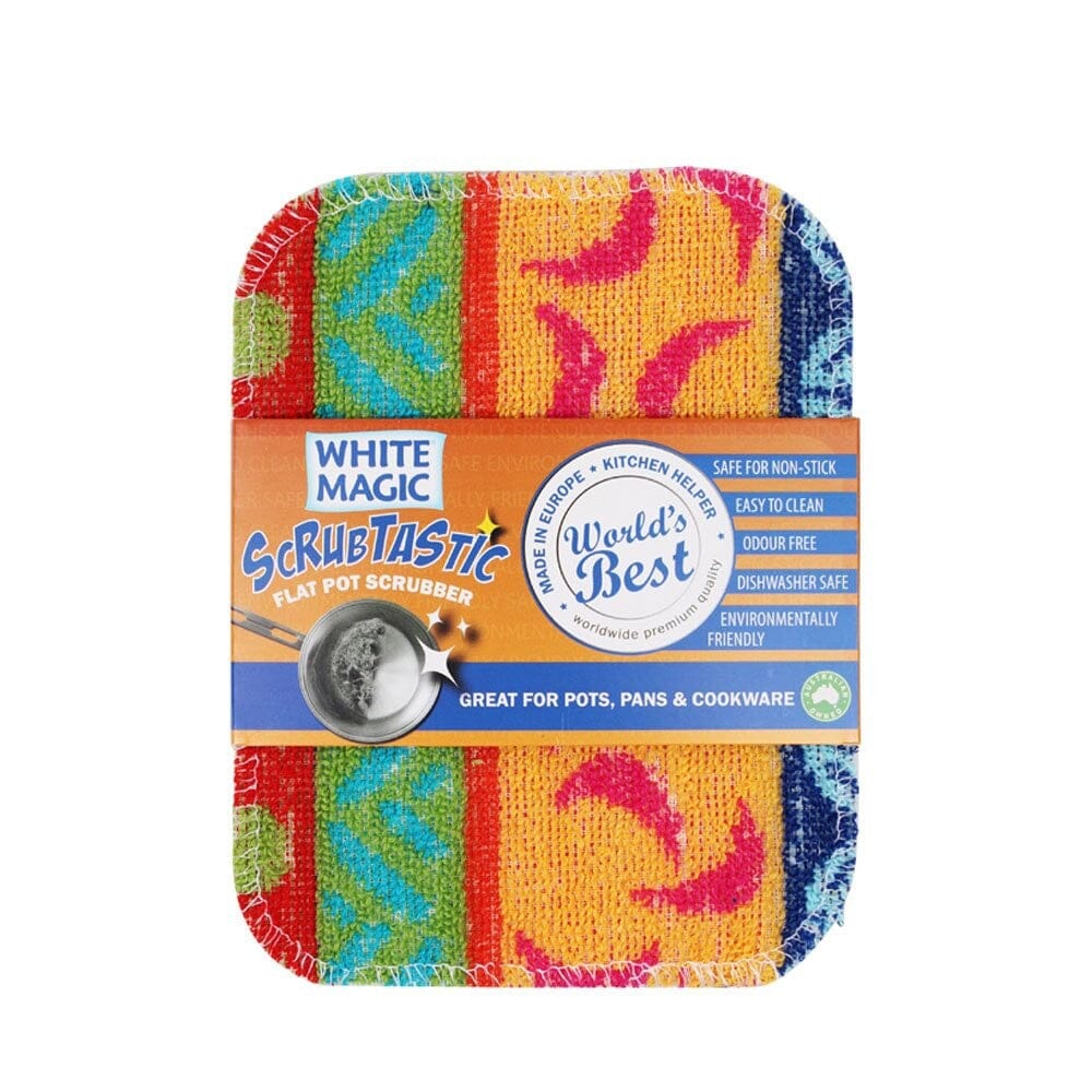 White Magic Scrubtastic Flat Pot Scrubber Cleaning Equipment The Cooks Kitchen Mandurah 