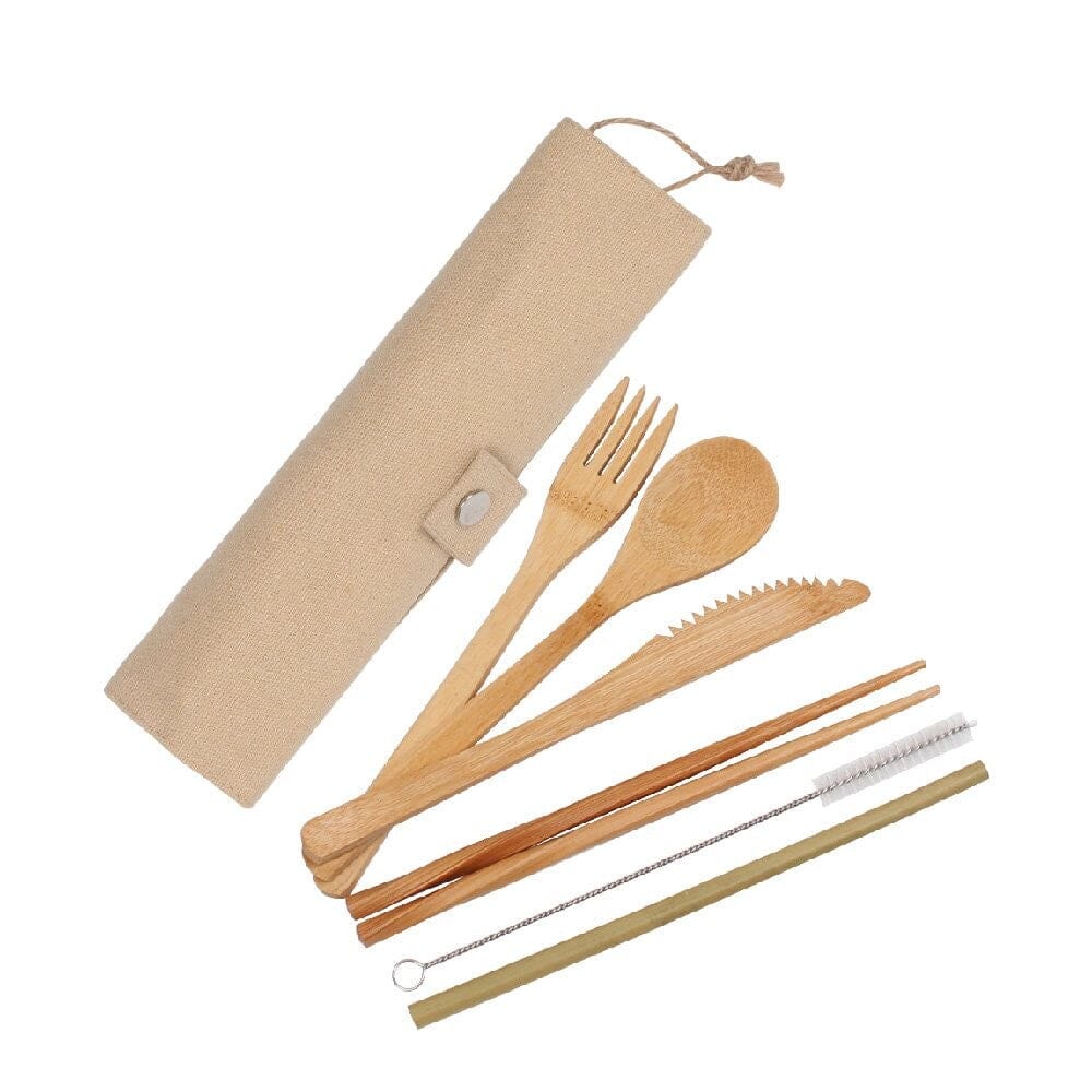 White Magic Reusable Bamboo Cutlery Set Cutlery Sets The Cooks Kitchen Mandurah 