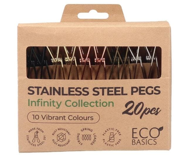 Eco Basics Stainless Steel Pegs 20 Pcs Laundry Accessories The Cooks Kitchen 