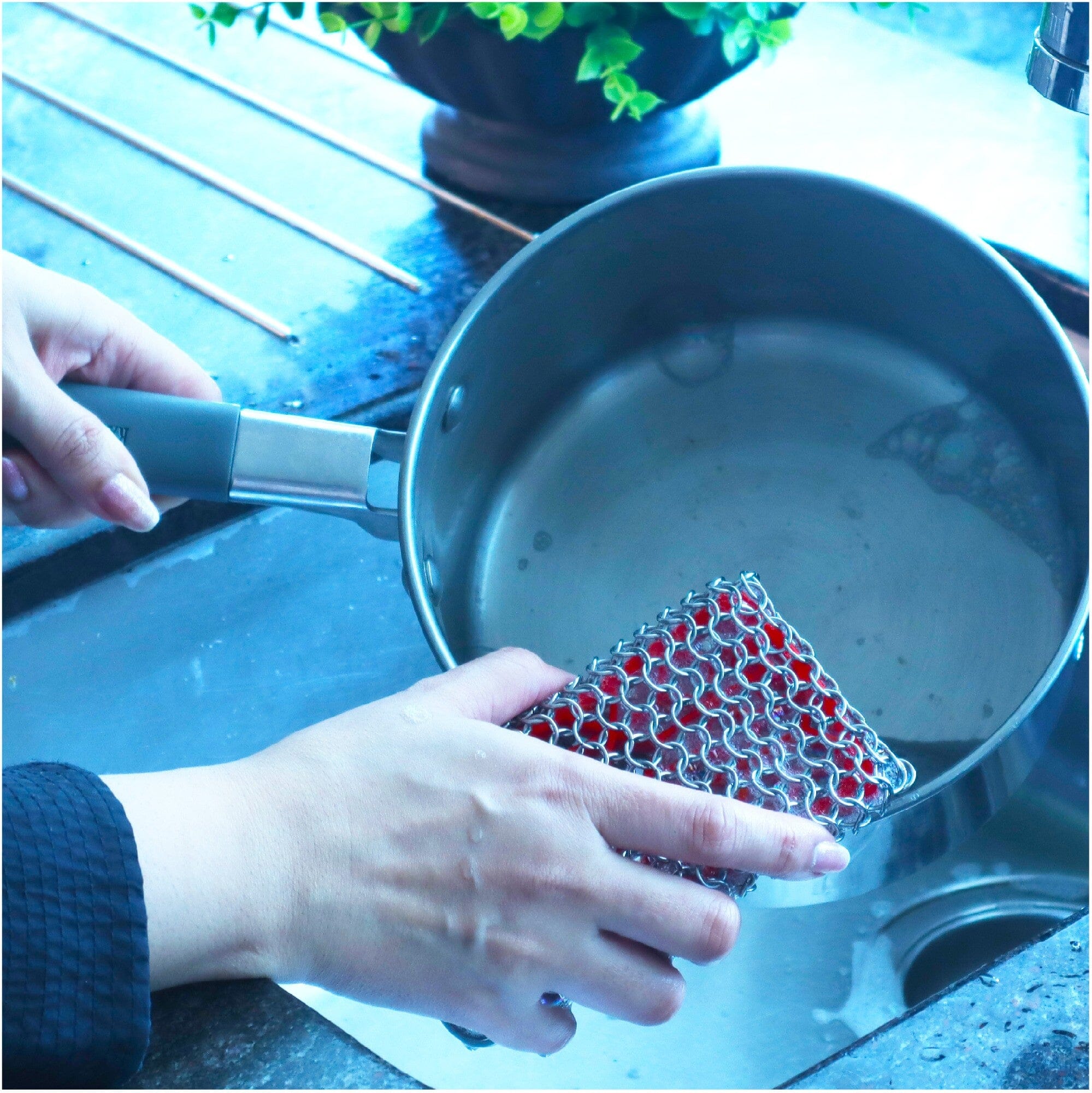 White Magic Chainmail Scrubbing Pad Cleaning Cloths The Cooks Kitchen 