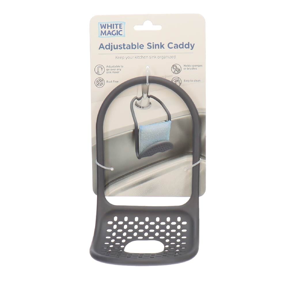White Magic Adjustable Sink Caddy Dish Racks & Drainers The Cooks Kitchen 