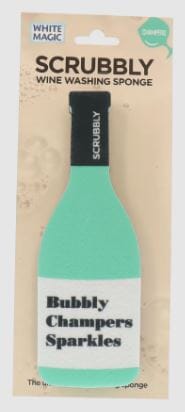 Scrubbly Wine Washing Sponge - Bubbly Champers Sparkles Cleaning Products The Cooks Kitchen 