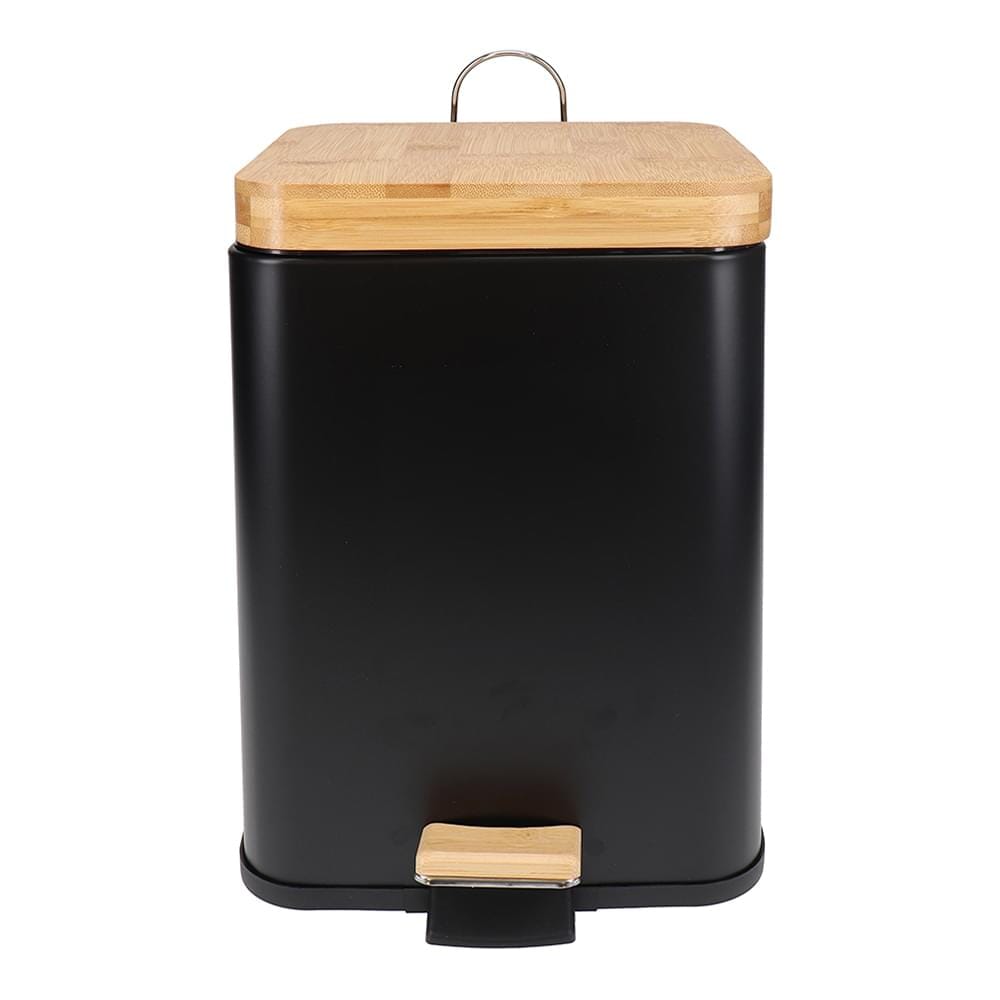 Eco Basics Rubbish Bin Square 6l - Black Rubbish Bins The Cooks Kitchen 