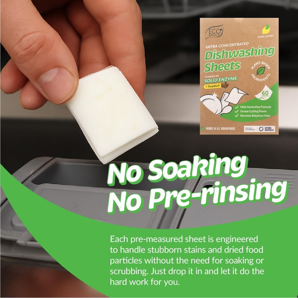 Eco Basics Dishwashing Sheets - Fresh Lemon