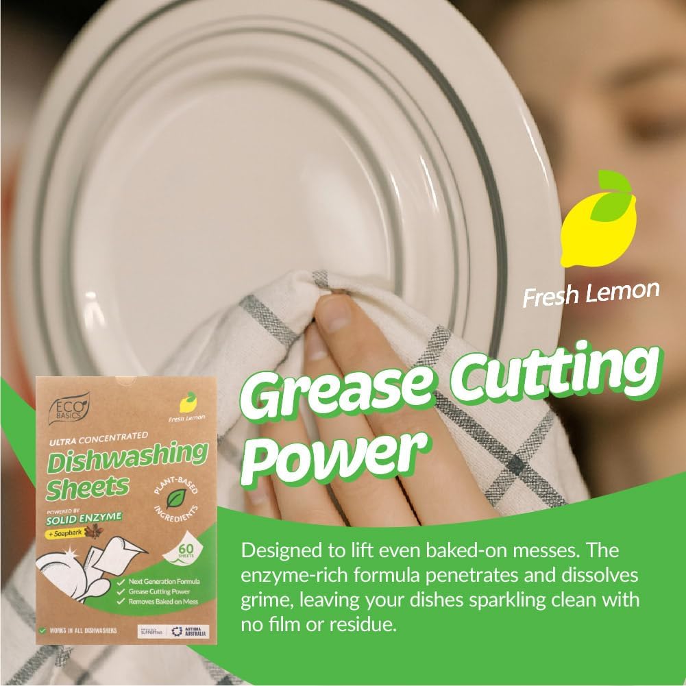 Eco Basics Dishwashing Sheets - Fresh Lemon