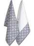 Ogilvies Euro Collection Cotton Tea Towel - Geometric Stone Set Of 2 Tea Towels The Cooks Kitchen 