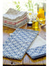 Oglvies Euro Collection Cotton Tea Towel - Geometric Red Set Of 2
