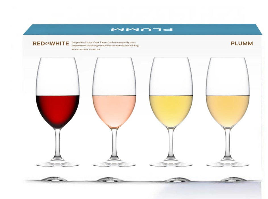 Plumm Outdoors Red Or White Wine Glass - 4 Pack