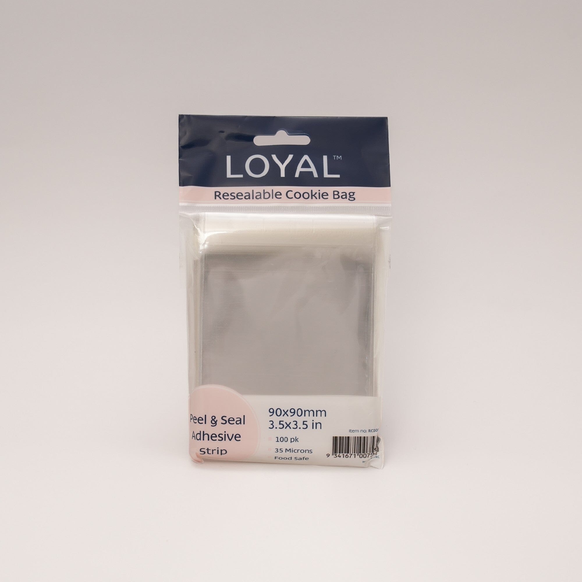 Loyal Resealable Cookie Bag 90x90mm Gift Bags & Cookie Bags The Cooks Kitchen 