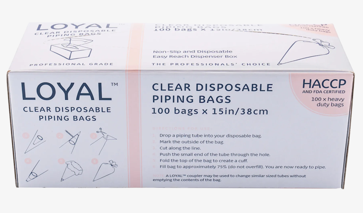 Loyal Clear Disposable Piping Bags 100pk 15in/38cm