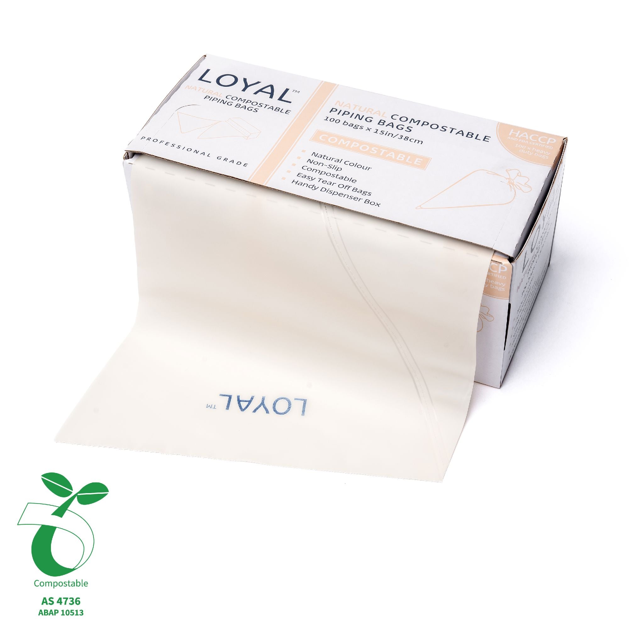 Loyal Compostable Piping Bags Natural 15" (100pc) Piping Bags The Cooks Kitchen 