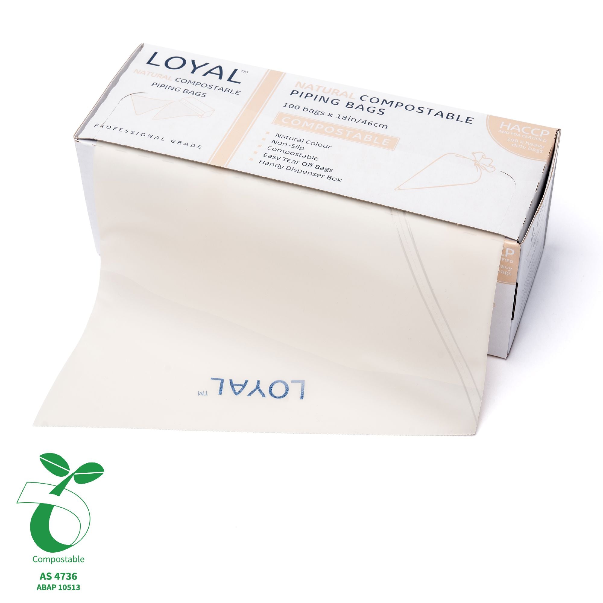 Loyal Compostable Piping Bags Natural 18" (100pc) Piping Bags The Cooks Kitchen 