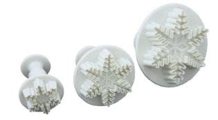 Mondo Bakeware - Snowflake Plunger Cutter S/3 Fondant Cutters The Cooks Kitchen 