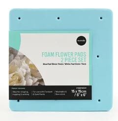 Mondo Flower Foam Mat - White/blue 2pc 15cm Square Set Flower Making The Cooks Kitchen 