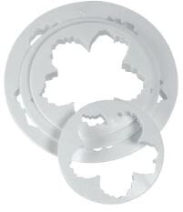 Mondo Bakeware - Peony Flower Cutter Set 5 Pce Fondant Cutters The Cooks Kitchen 