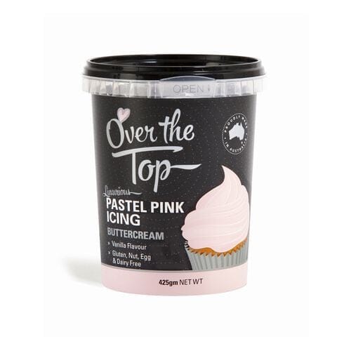 Over The Top Buttercream - Pastel Pink 425g Icing The Cooks Kitchen Mandurah 