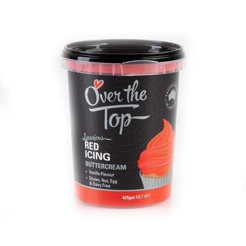 Over The Top Buttercream - Red - 425g Icing The Cooks Kitchen Mandurah 