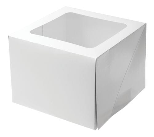 Mondo White Cake Box 6in Tall Square - 8x8" Boards & Boxes & Packaging The Cooks Kitchen 