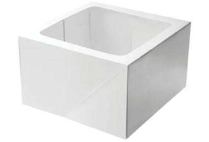 Mondo White Cake Box 6in Tall Square - 10x10" Boards & Boxes & Packaging The Cooks Kitchen 