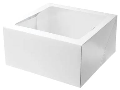 Mondo White Cake Box 6in Tall Square - 12x12" Boards & Boxes & Packaging The Cooks Kitchen 