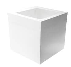 Mondo White Cake Box 12in Tall Square - 12x12" Boards & Boxes & Packaging The Cooks Kitchen 