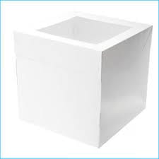 Mondo White Cake Box 12in Tall Square - 12x12" Boards & Boxes & Packaging The Cooks Kitchen 
