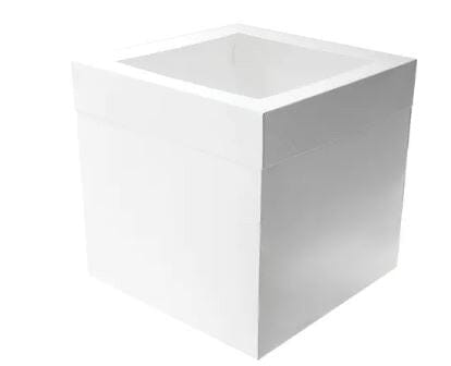 Mondo White Cake Box 12in Tall Square - 14x14" Boards & Boxes & Packaging The Cooks Kitchen 
