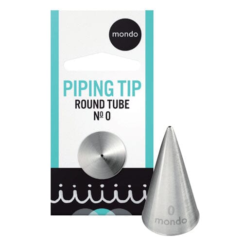 Mondo #0 Stainless Steel Round Piping Tip Piping Tips The Cooks Kitchen 