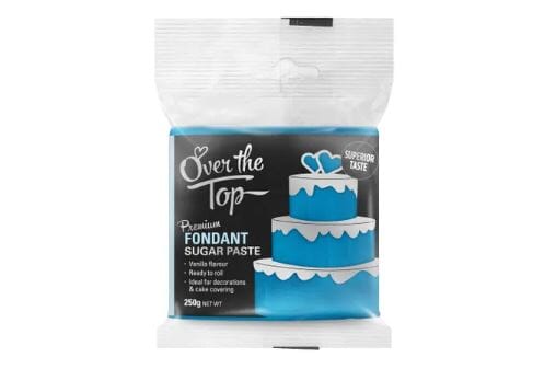 Over The Top Premium Fondant 250gm Ice Blue Fondant The Cooks Kitchen Mandurah 