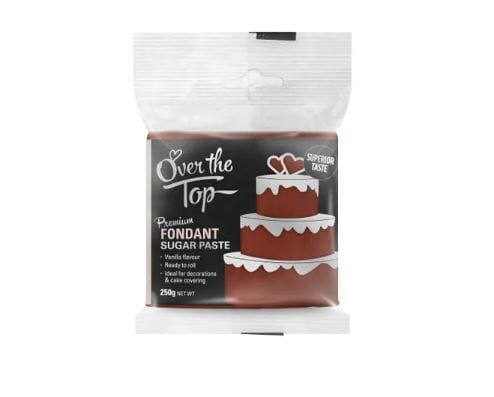 Over The Top Premium Fondant 250gm Warm Brown Fondant The Cooks Kitchen Mandurah 