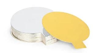 Mondo Compressed Double-sided Gold/silver Cake Slip Round 80mm 25pk Boards & Boxes & Packaging The Cooks Kitchen 