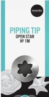 Mondo - #1m S/s Open Star Piping Tip Piping Tips The Cooks Kitchen 
