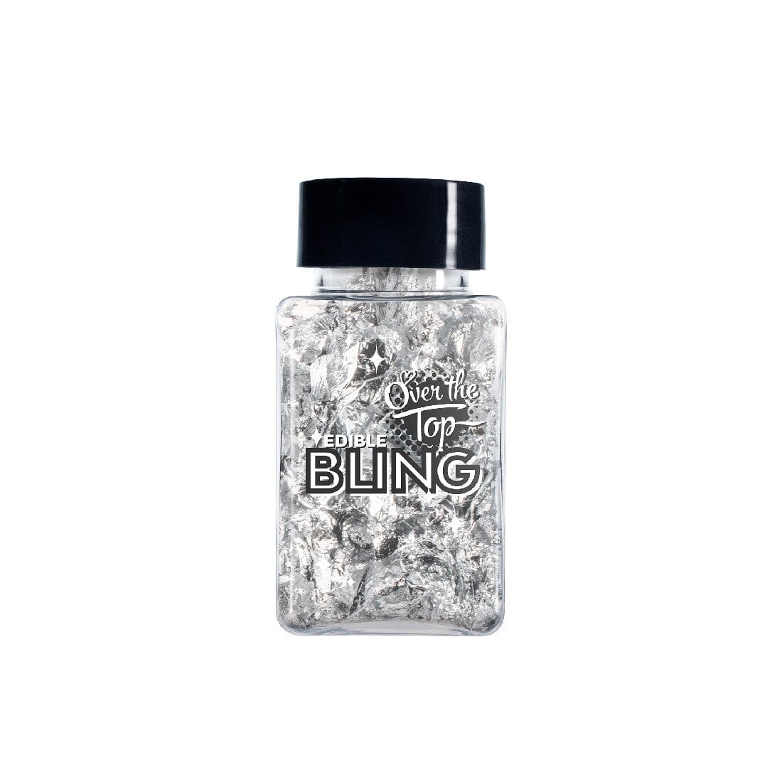 Over The Top Bling Silver Leaf Flakes 2g Edible Decorations The Cooks Kitchen 