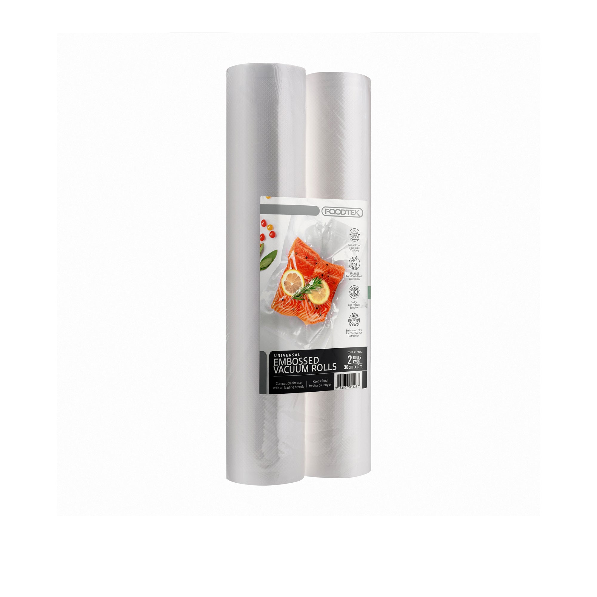 Foodtek Embossed Vacuum Rolls 2 Pack - 30cmx5m
