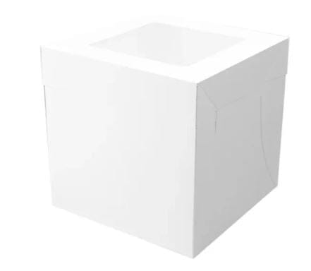 Modo White Cake Box 12in Tall 10inx10in Boards & Boxes & Packaging The Cooks Kitchen 