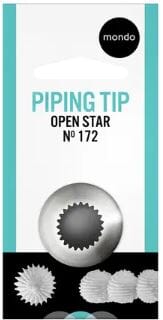 Mondo #172 S/s Open Star Piping Tip Piping Tips The Cooks Kitchen 