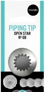 Mondo #6b S/s Open Star Piping Tip Piping Tips The Cooks Kitchen 