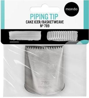 Mondo #789 S/s Cake Icer/ Basket Weave Tip Piping Tips The Cooks Kitchen 