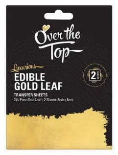 Over The Top Gold Leaf 24k Transfer Sheets 2pk Edible Decorations The Cooks Kitchen 