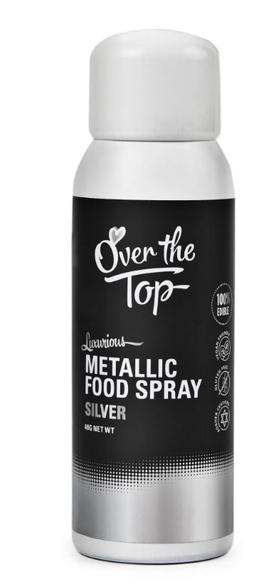 Over The Top Metallic Food Spray 48g - Silver