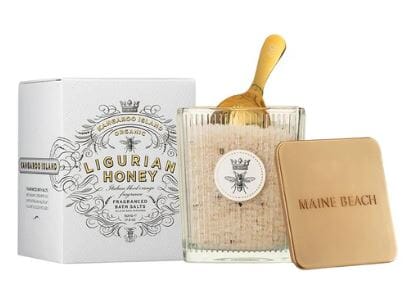 Maine Beach Organic Ligurian Honey (with Italian Blood Orange) Fragranced Bath Salts 500g Body Products The Cooks Kitchen 
