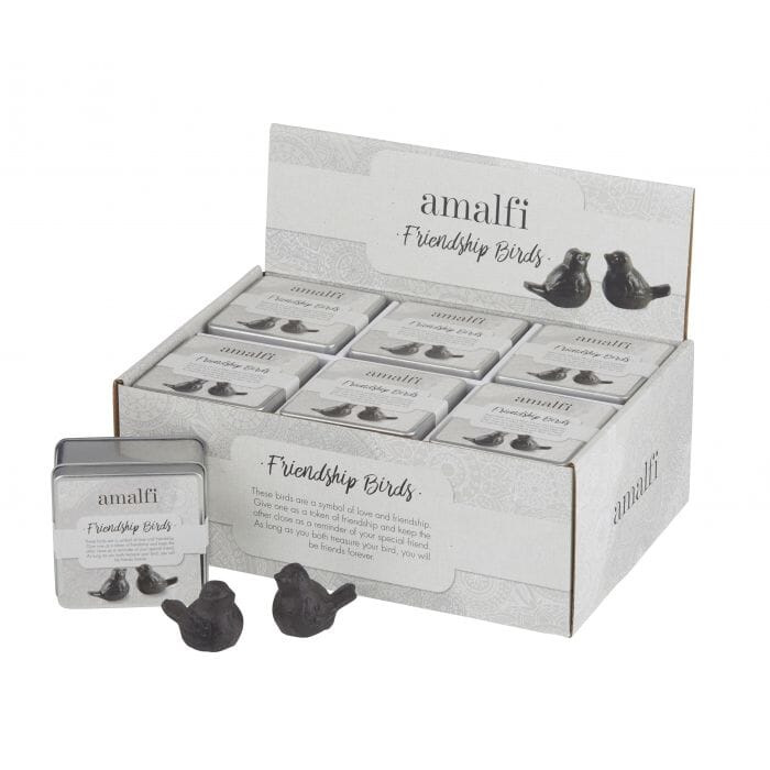 Amalfi Friendship Birds 2pcs Set Rustic Brown 4x7cm Home Decor The Cooks Kitchen 