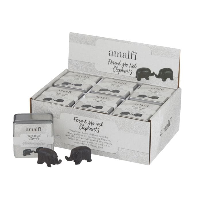 Amalfi Forget Me Not Elephants 2pcs Set Rustic Brown 4x7cm To be sorted The Cooks Kitchen 