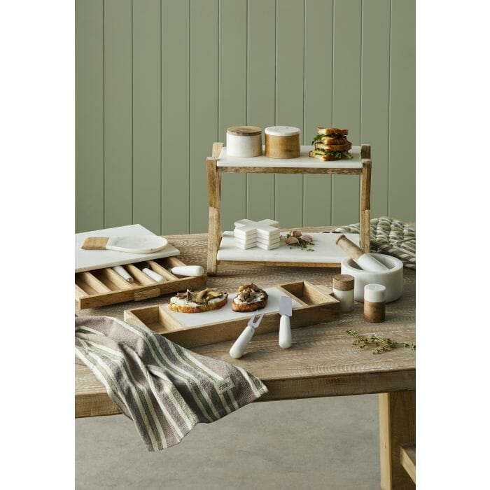 Academy Eliot Spoon Rest White & Natural 20x11x1cm Misc - Food Preparation The Cooks Kitchen 