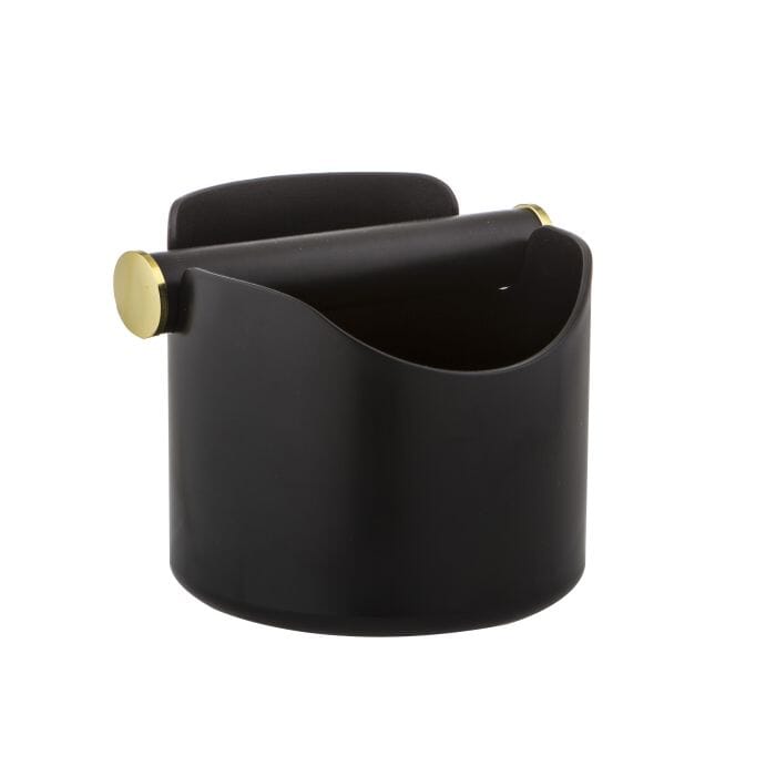 Leaf & Bean Ibiza Knock Box, Black & Gold, 12x12x11cm Coffee Accessories The Cooks Kitchen 