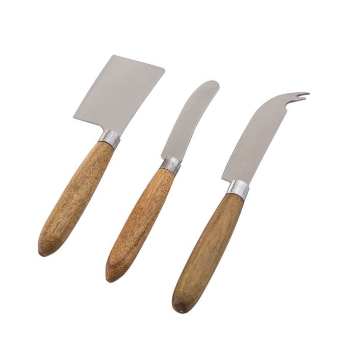 Davis & Waddell Fine Foods Cheese Knife Set 3pce Natural & Stainless Steel Cheese Sets The Cooks Kitchen 