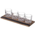 Davis & Waddell Fine Foods Whisky Flight 5pc Set Clear & Natural, Tumbler 240ml, Tray 37x13x1cm Glassware The Cooks Kitchen 